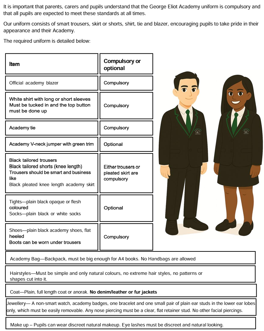 George Elliot Academy Uniform